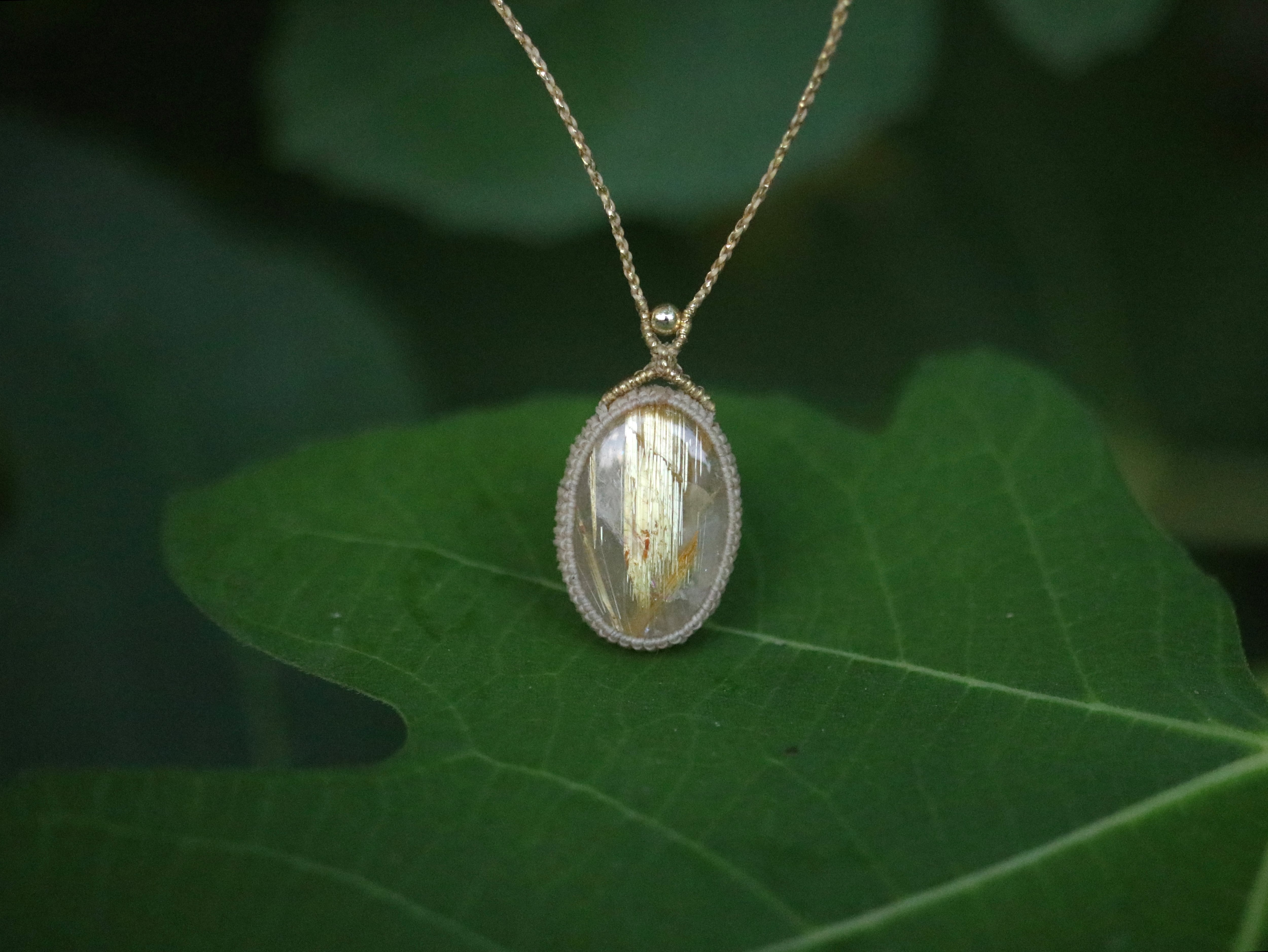 ルチルクオーツ oval ネックレス