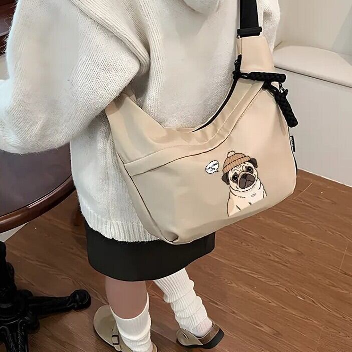 Sholder bag - pug boy- b71 | Pug shower - パグシャワー パグ雑貨専門店