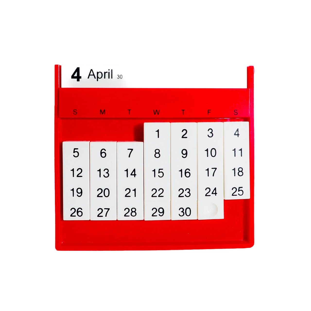 Wall-mounted or free-standing perpetual calendar made in the USA