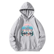 Unisex Front & Back Printing Cotton Hoodie Retro 4607