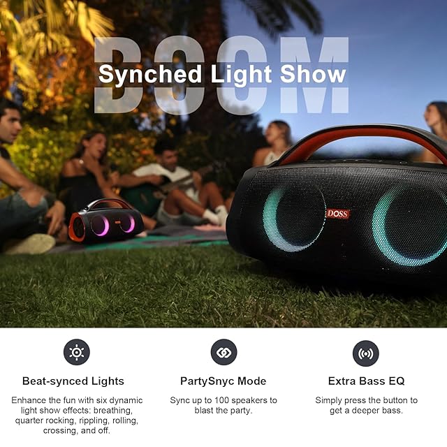 DOSS Extreme Boom Pro Bluetoothスピーカー ワイヤレス 100W 大音量