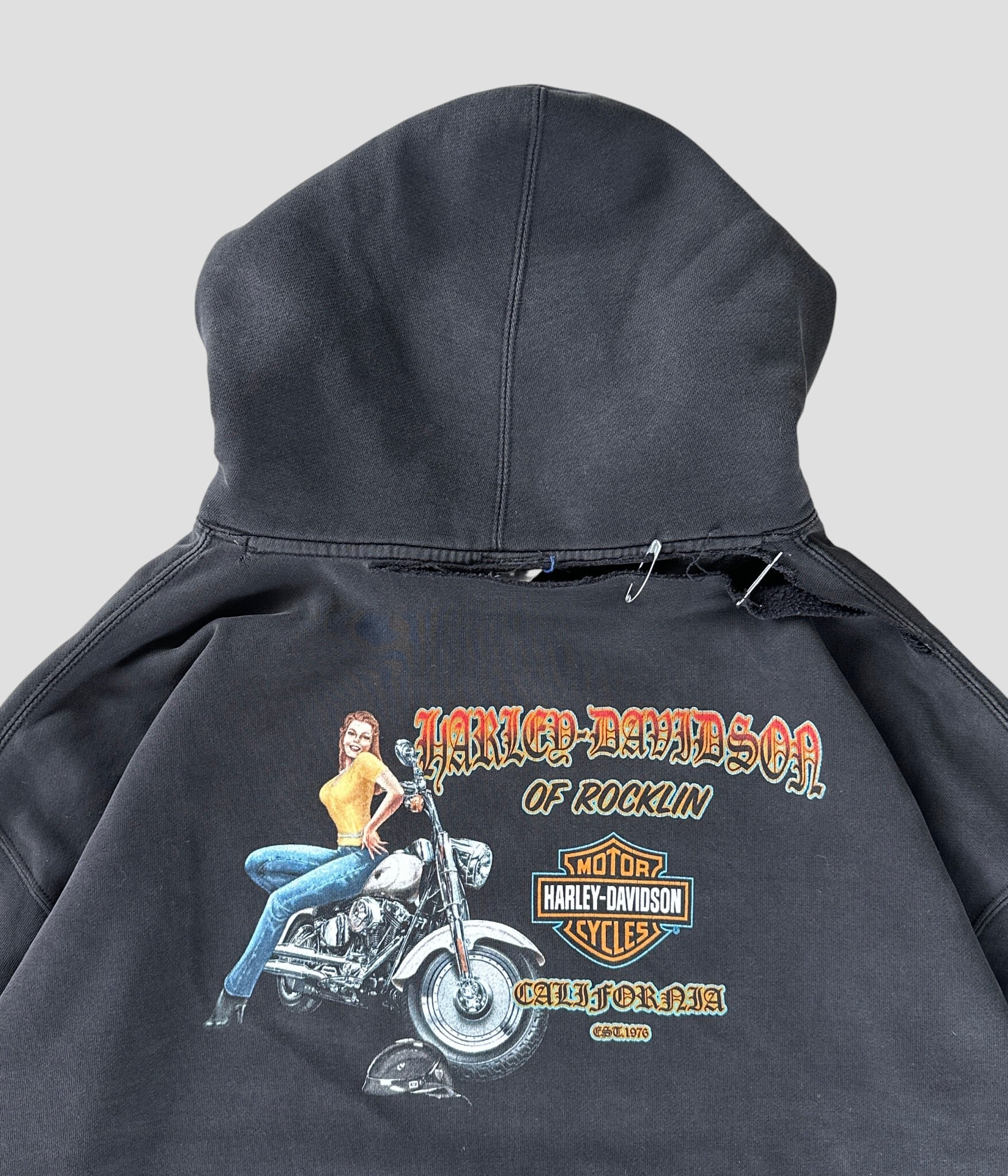 Harley Davidson- Vintage 90-00s XL Print Hoodie | BEGGARS BANQUET