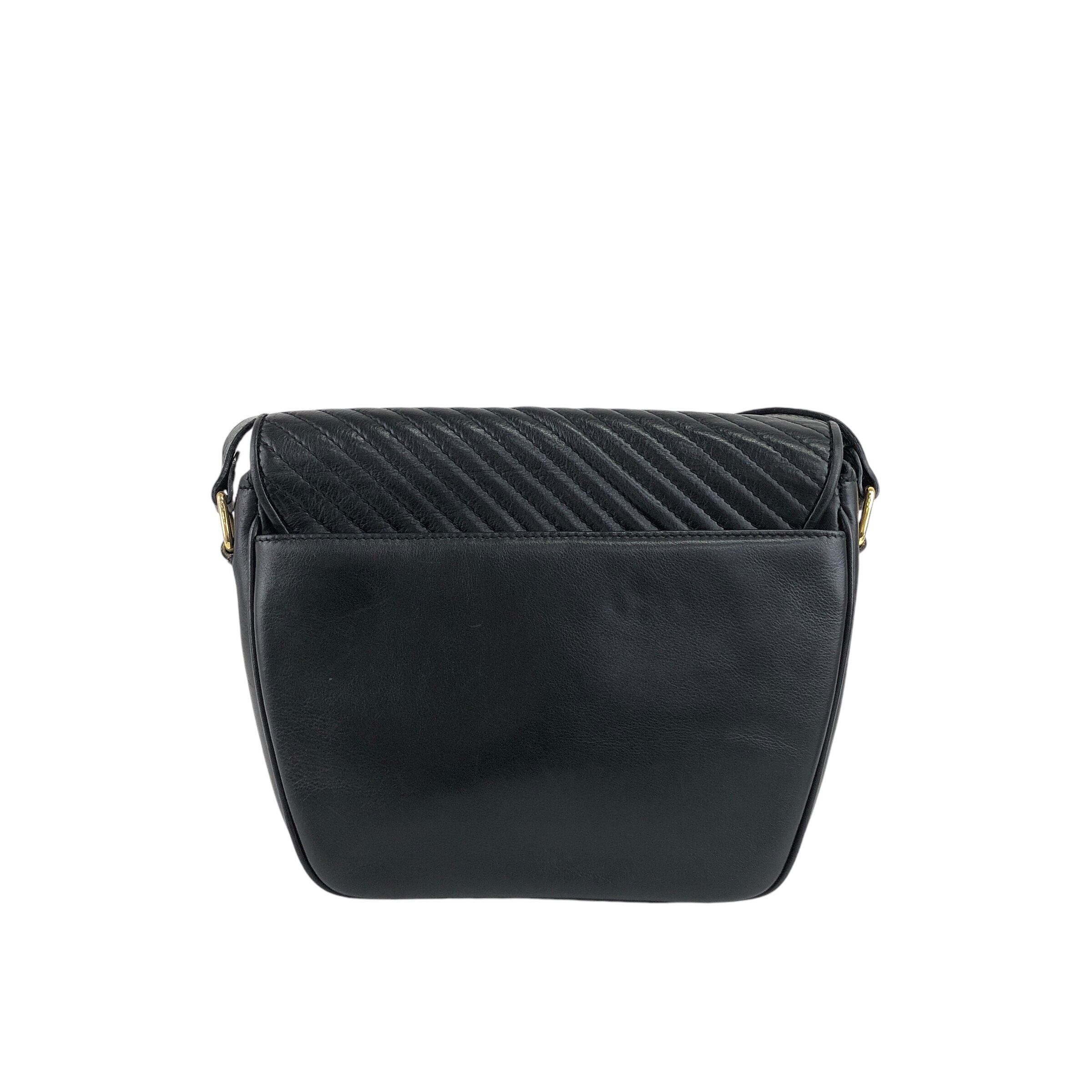 ★CELINE セリーヌ   ショルダーバッグ ブラック ブラゾン レザー バイアステッチ 5jizvf CELINE - ☆CELINE セリーヌ ショルダーバッグ ブラック ブラゾン
