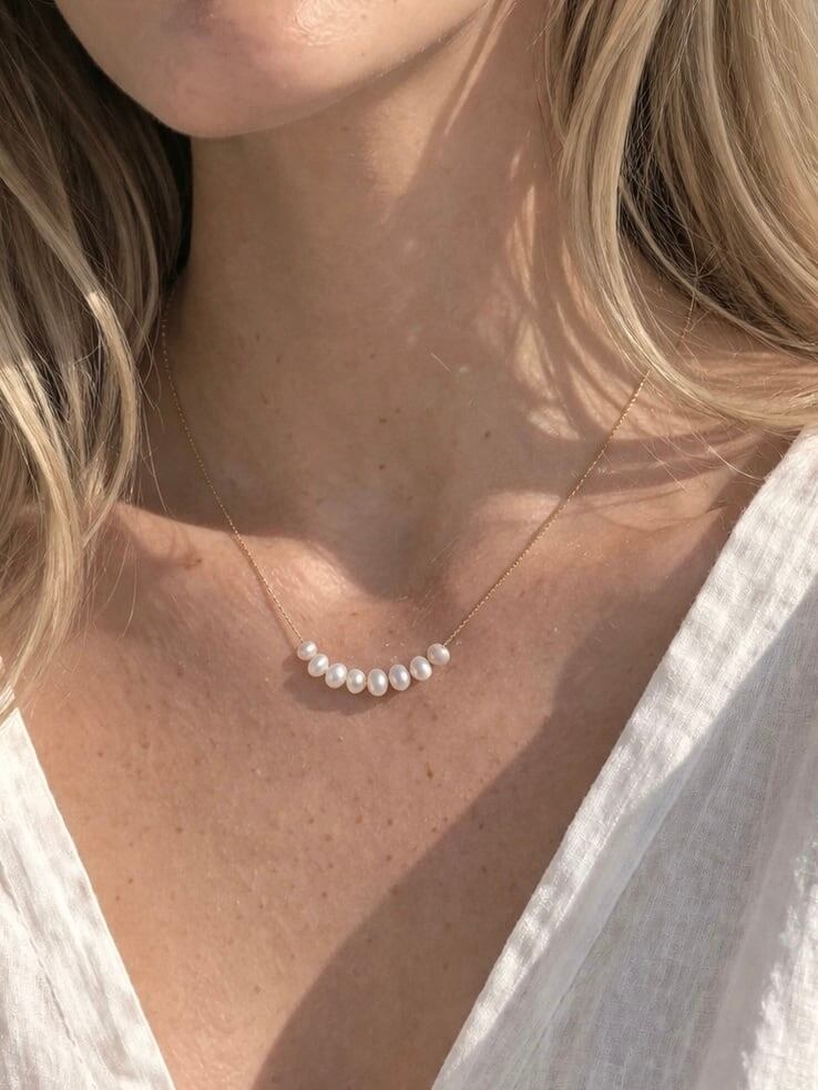pearl necklace【金属アレルギー対応】