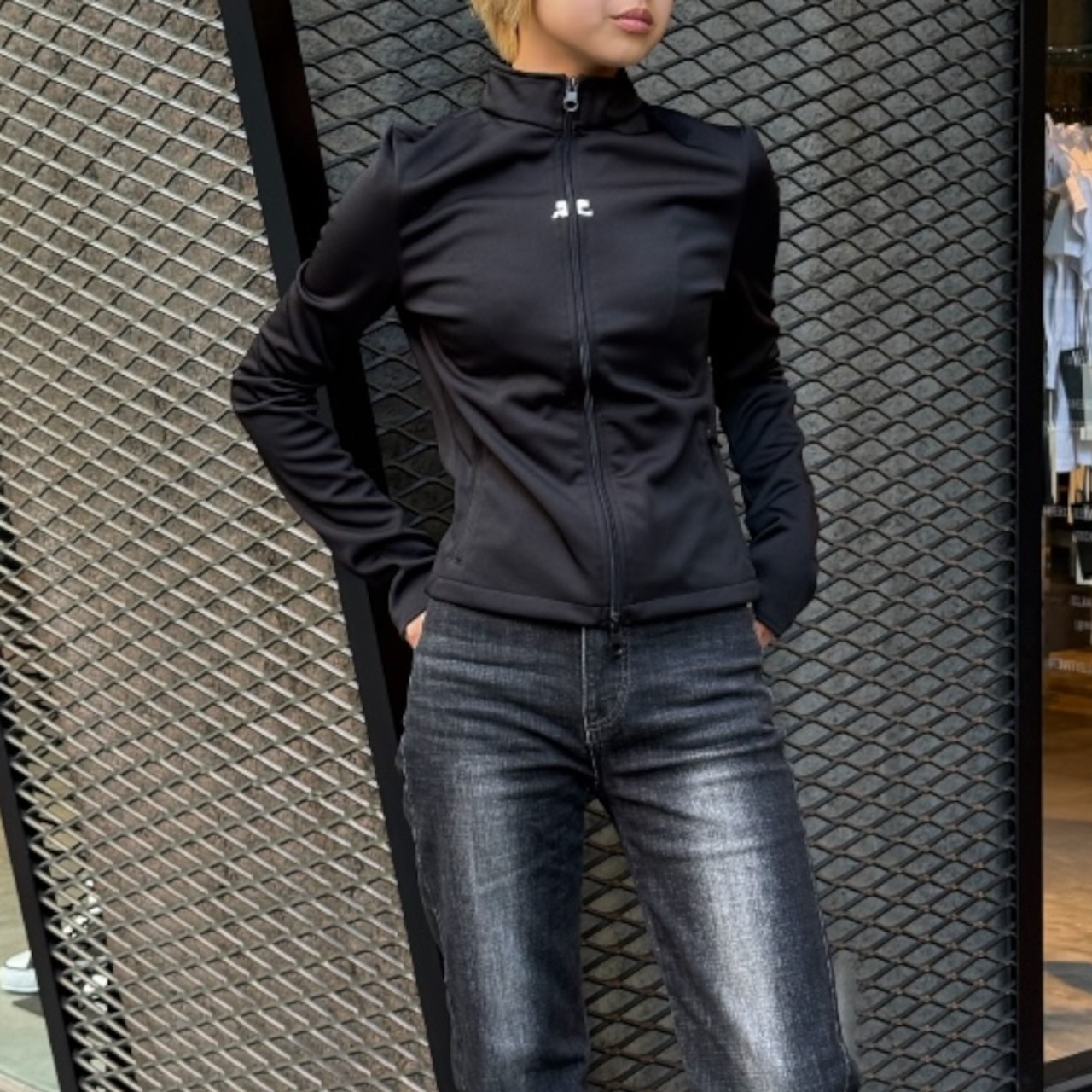 【Courrèges】BIKER TRACKSUIT INTERLOCK JACKET - 4