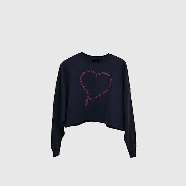 完売品linkable ハートデザインスウェットプルオーバ 