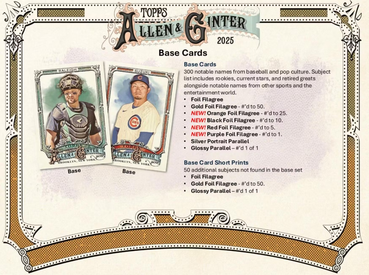 完売 2025 Topps Allen & Ginter Baseball Hobby Box｜20周年記念