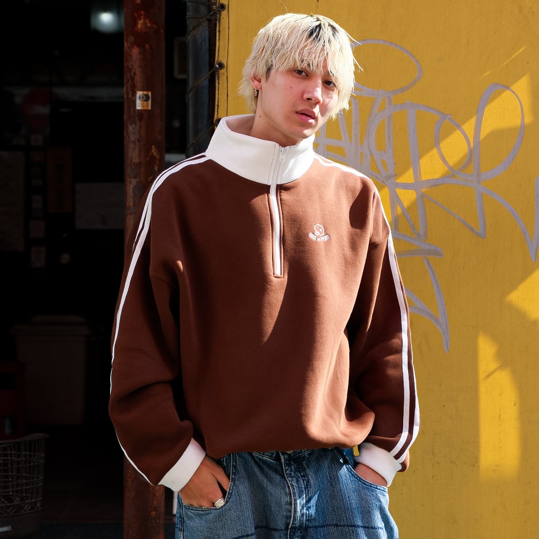 裏起毛ハーフジッププルオーバー | ROUX DI PERFE INTERNAZIONALE ルゥ