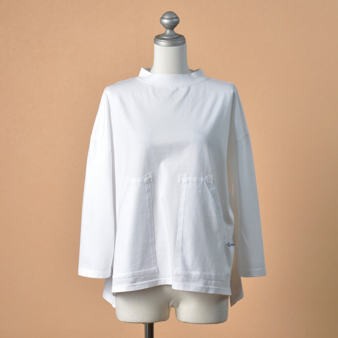 快晴堂 カイセイドウ ワークポケット8分袖Tシャツ・オフホワイト