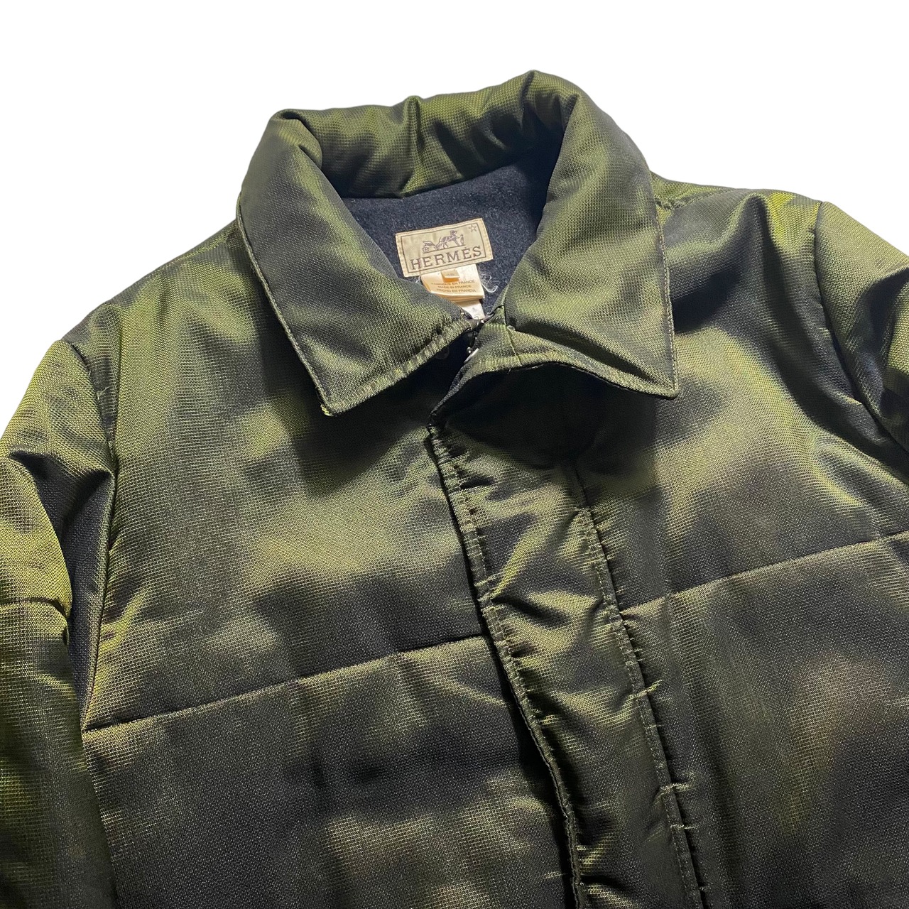 vintage HERMES iridescent color padding coverall jacket