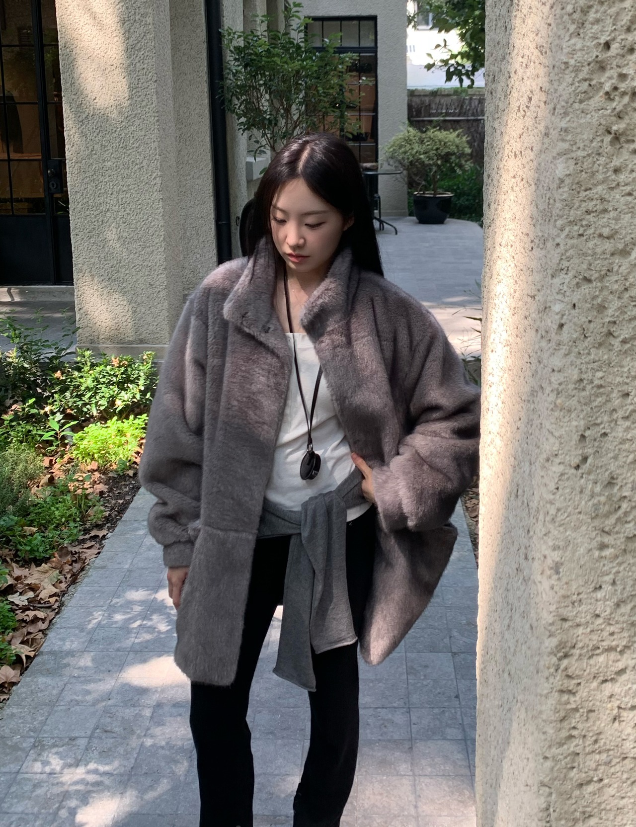 【新作5％OFF・3日間】Eco-Fur Half Coat_3colors