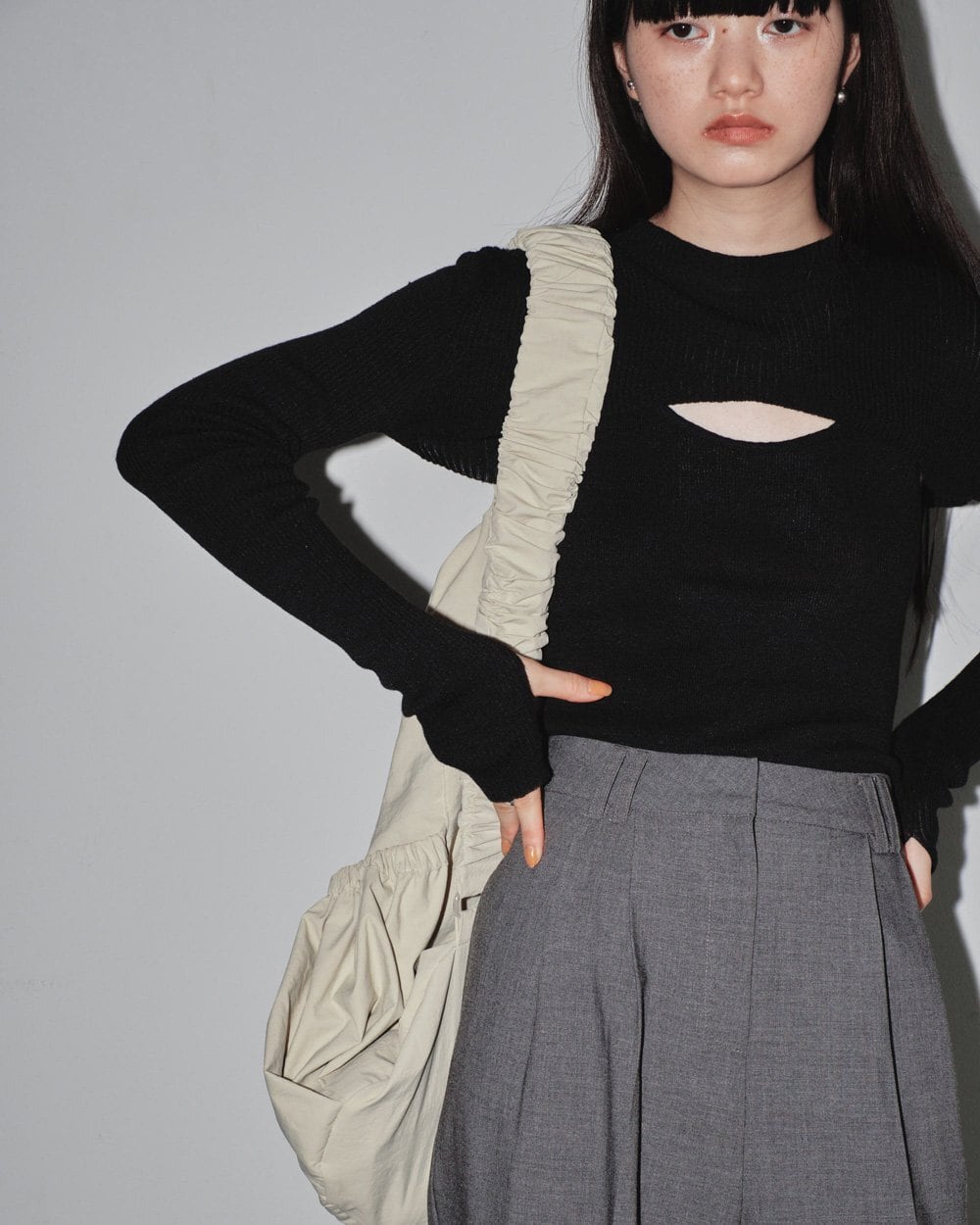 TODAYFUL Nylon Gather Bag ナイロンギャザーバッグ Ecru | planet3rd
