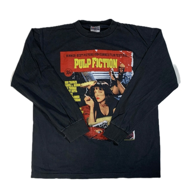 12492 パルプフィクション 映画ユマ・サーマン プリント 長袖Tシャツ L
