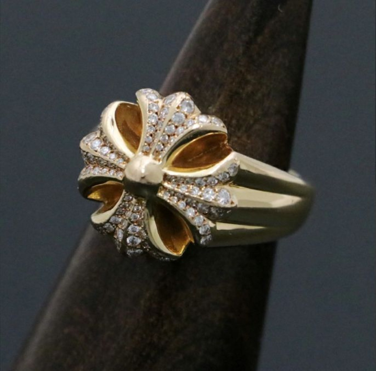 CHROME HEARTS クロムハーツ カットアウト CHプラス リング 指輪 22K 
