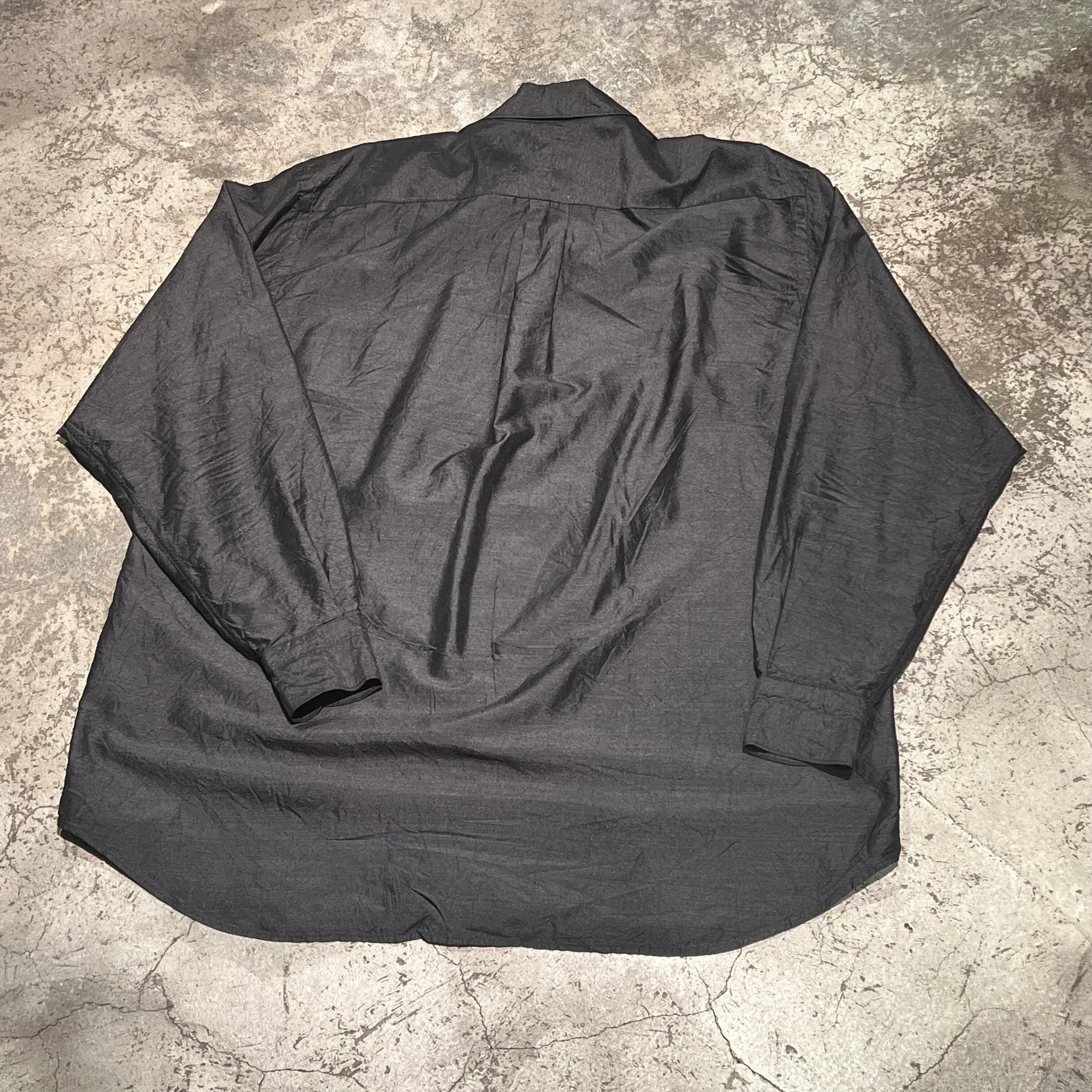 COMOLI コモリ シルクシャツ T01-02021 ブラック SIZE1【表参道t04】 | ブランド古着brooch