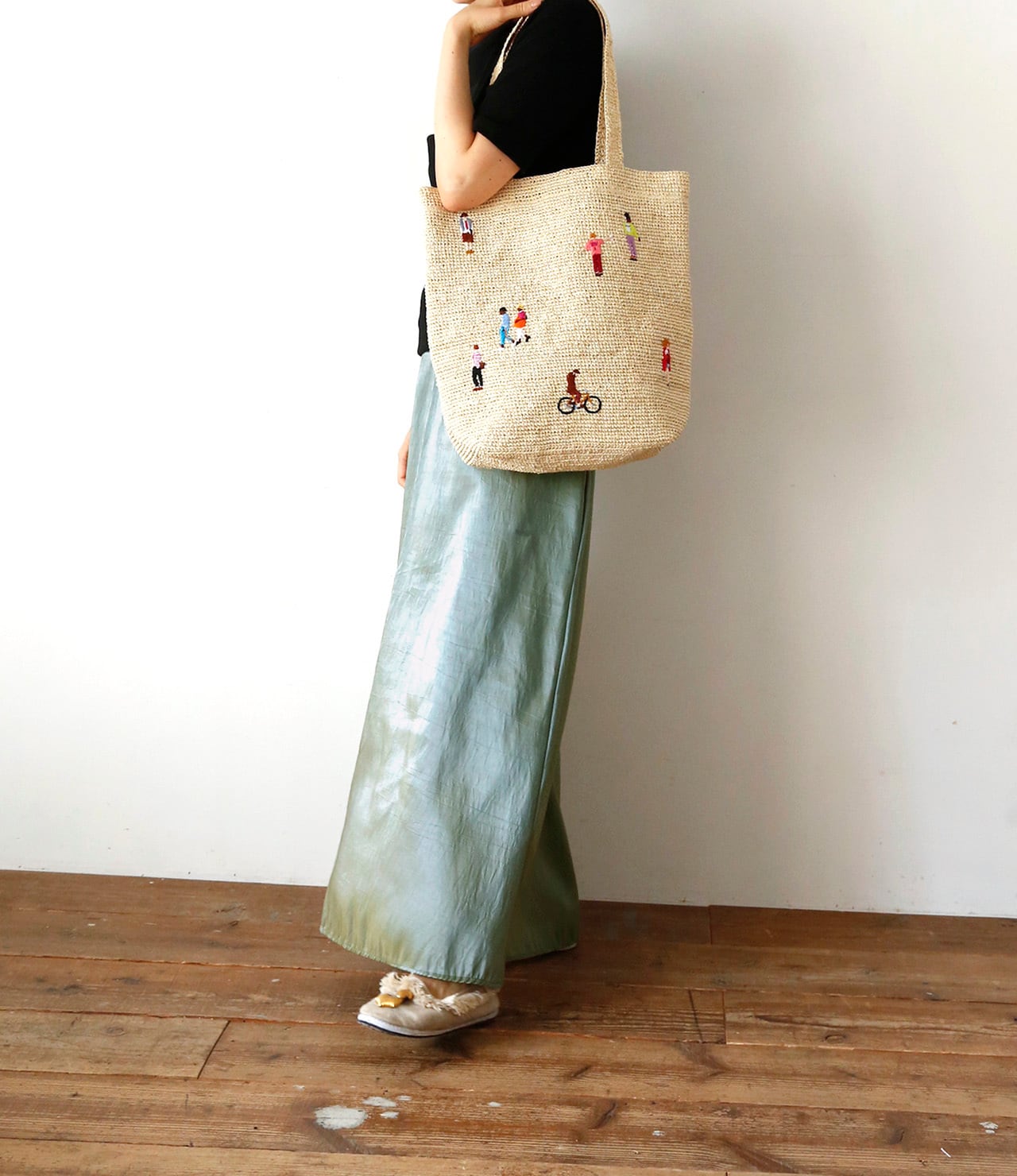 CITY RAFFIA TOTE BAG / ラフィアトートバッグ L.BEIGE | ppprint CITY RAFFIA TOTE BAG / ラフィアトートバッグ L.BEIGE | ppprint