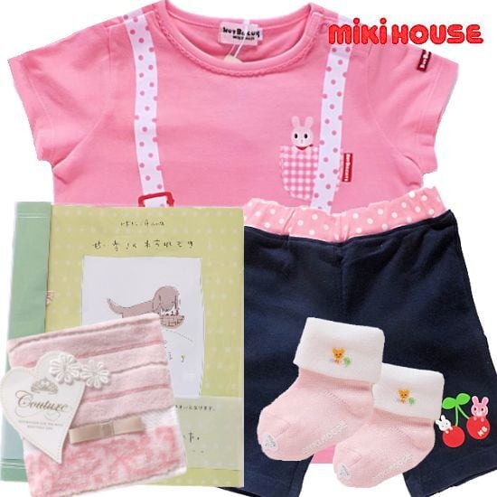 ミキハウスなどのベビー服セット(新品未使用・他) 女の子出産祝い ミキハウス1歳ベビー服セットとベビー用品 | 出産祝い
