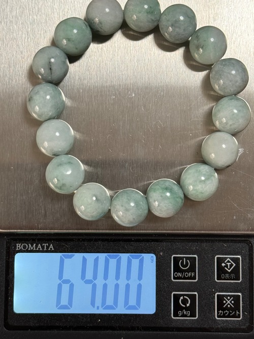 ⭐️最高品質⭐️糸魚川翡翠　緑白　13mm 070・画像8