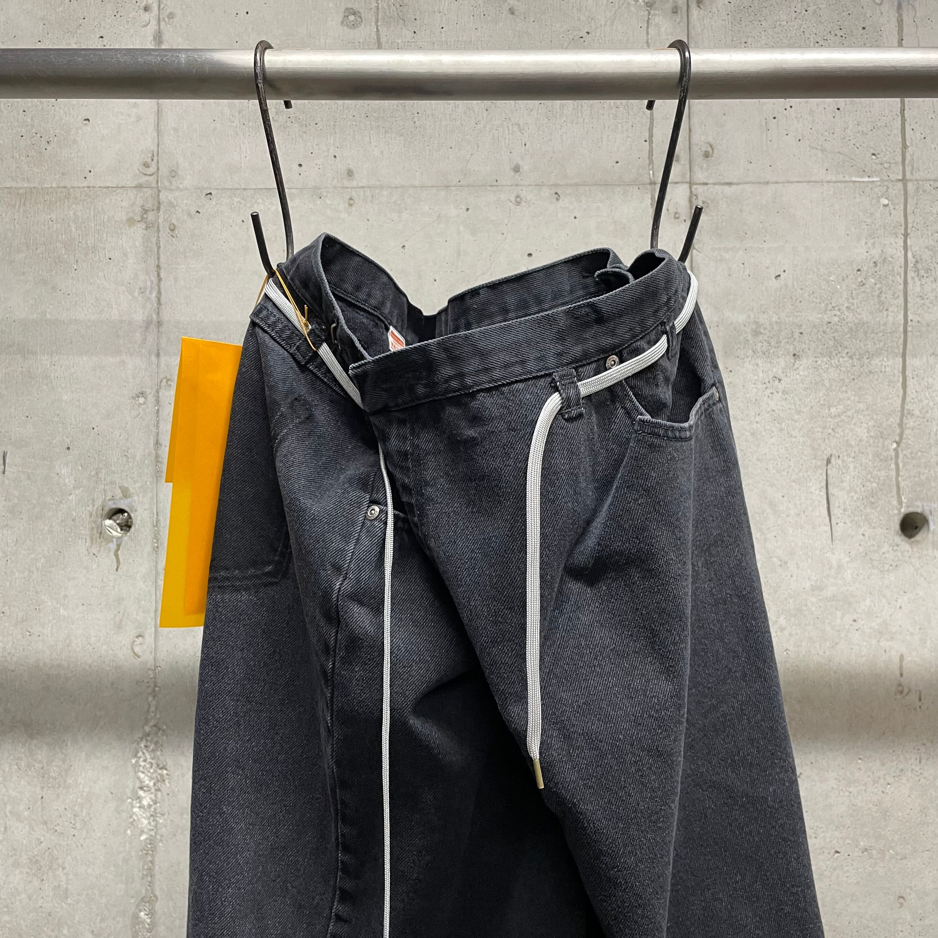 MAISON EUREKA】Ex.VINTAGE REWORK BIGGY PANTS_BLACK⑤ | marfa store