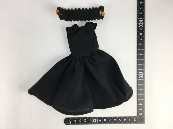 ドール服 1/6 女性用27 ベルトドレス ブラック Dress VG #1 - 画像2