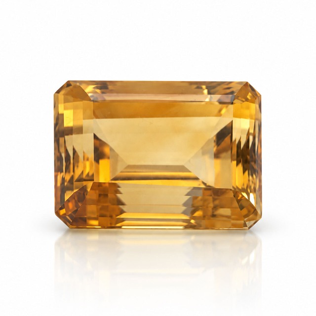 蔵出し！シトリン エメラルドカット 21.71ct