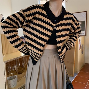 ストライプカーディガン　A01437