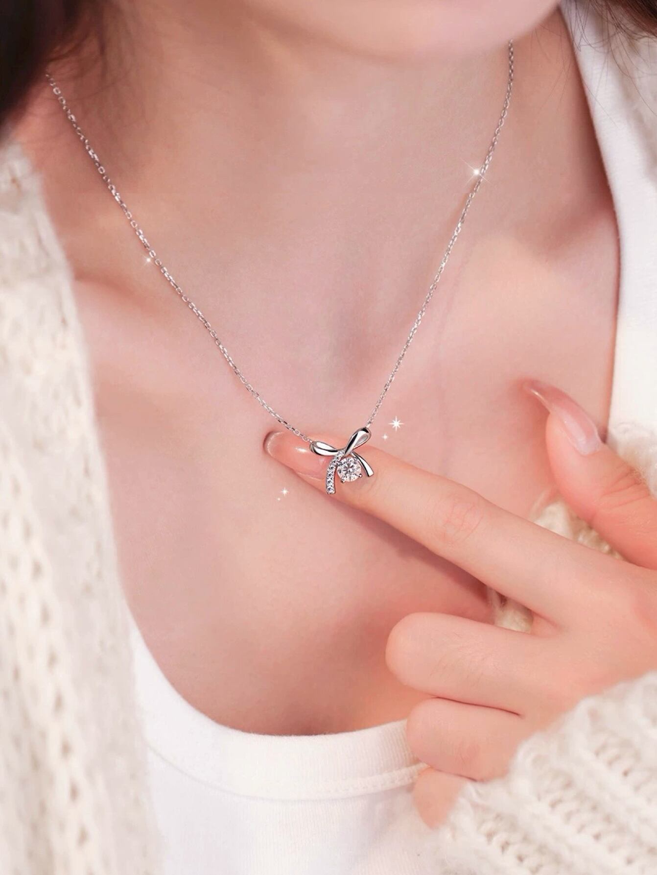 リボン モアッサナイト キラキラ ゴージャス ラグジュアリー