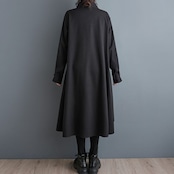 アシンメトリーヘム スタンドカラー コート 60040