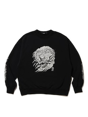 Fade Wash Crewneck Sweatshirt(Skull Jesus)