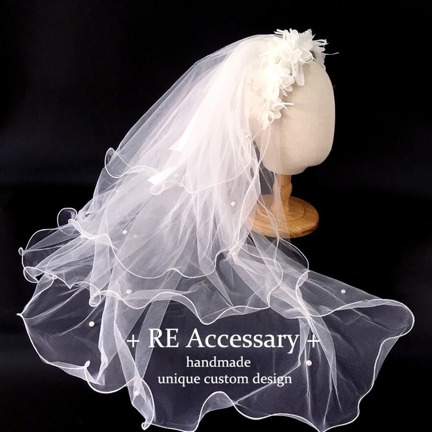 ロリィタアクセサリー ベール ヘッドバンド 2個組 花嫁 結婚式 撮影会