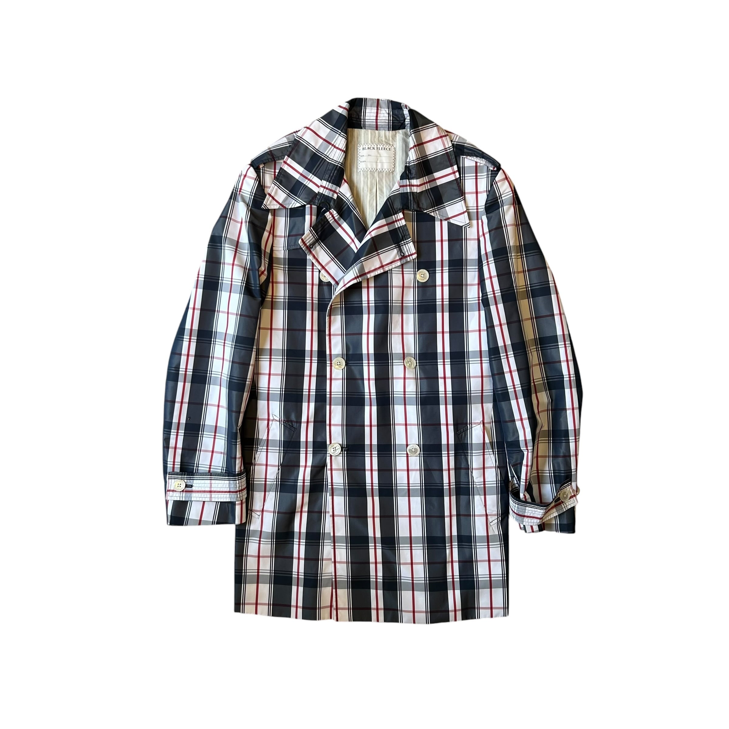 GARÇONS HOMME” Patchwork stripe cotton design S/S open collar