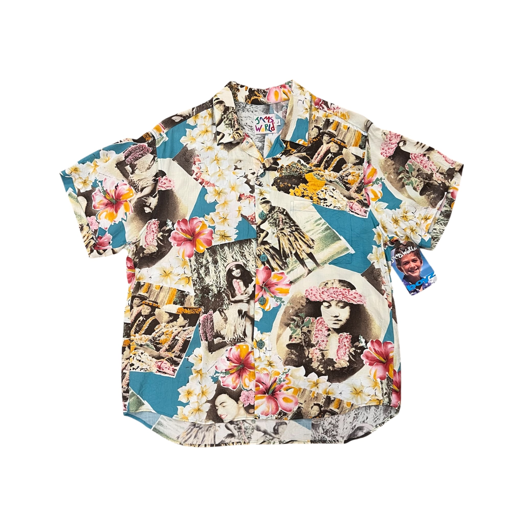 80's JAMS WORLD Aloha Shirt Dead Stock