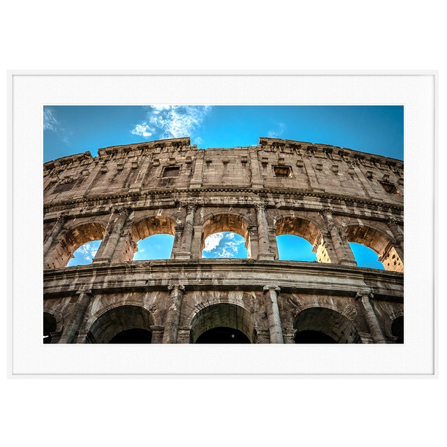 イタリア写真 ローマ コロッセオ インテリアアートフォトポスター額装 AS4080