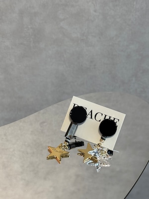 swarovski star gold onyx asymmetry