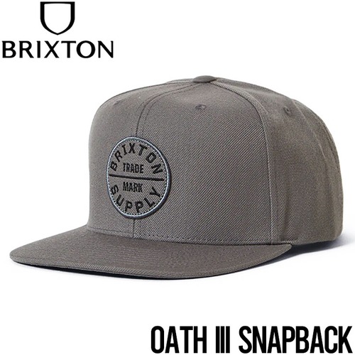 スナップバックキャップ 帽子 BRIXTON ブリクストン OATH III SNAPBACK 10777 CRLCR 日本代理店正規品