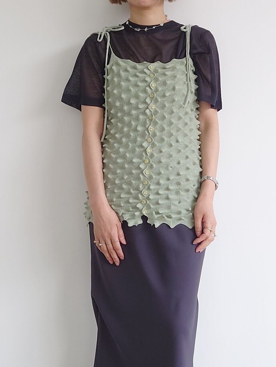 OPEN SESAME CLUB】durian camisole Sage | LIKE FOR LIKE