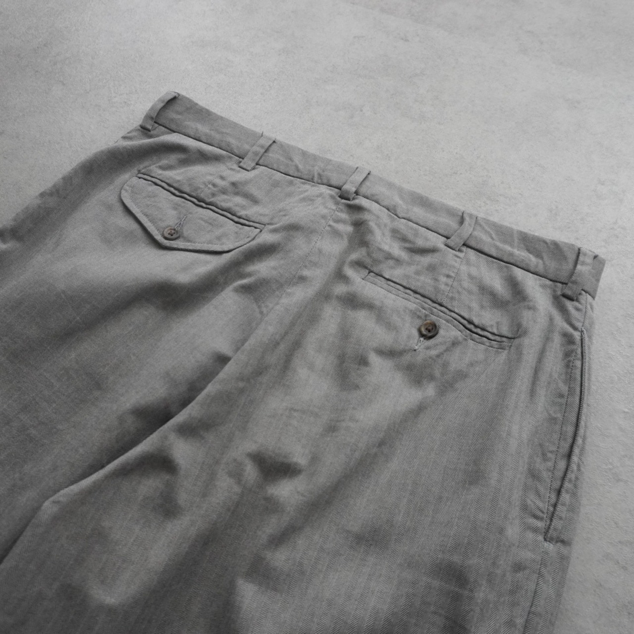 90s Polo by Ralph Lauren Herringbone cotton trousers [W32.5L26相当] 古着 - 7