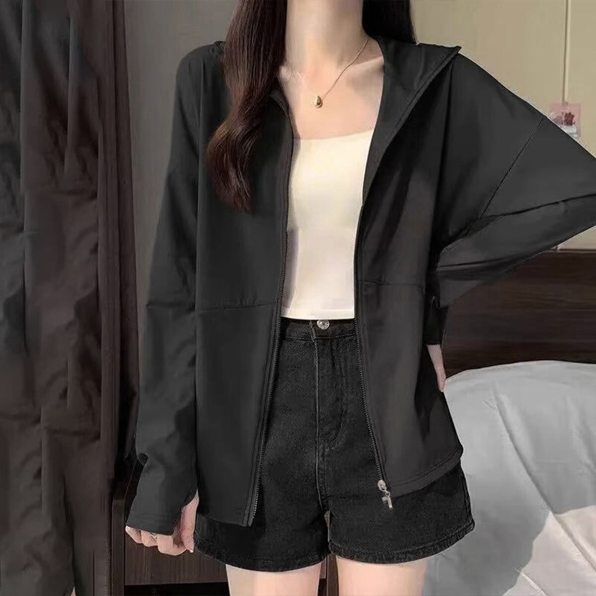 UV パーカー 接触冷感 レディース 夏 韓国 羽織り 大人 カジュアル おしゃれ ゆったり オーバーサイズ 紫外線対策 日焼け防止 薄手 UPF50+ 涼しい アウター サマー カーディガン 大人可愛い 大人女子