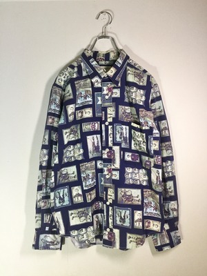 BANANA REPUBRIC 総柄 デザインシャツ 肖像画柄