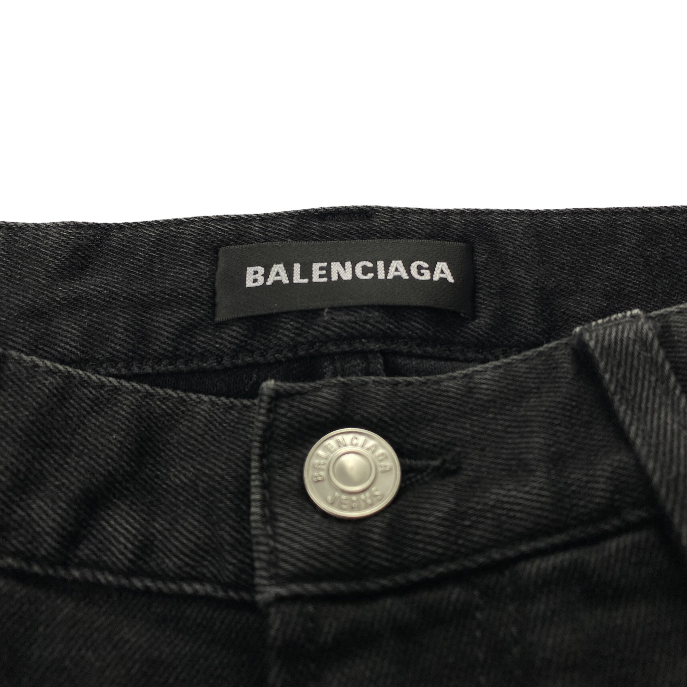 BALENCIAGA Straight Denim Pants Black ストレート デニムパンツ 
