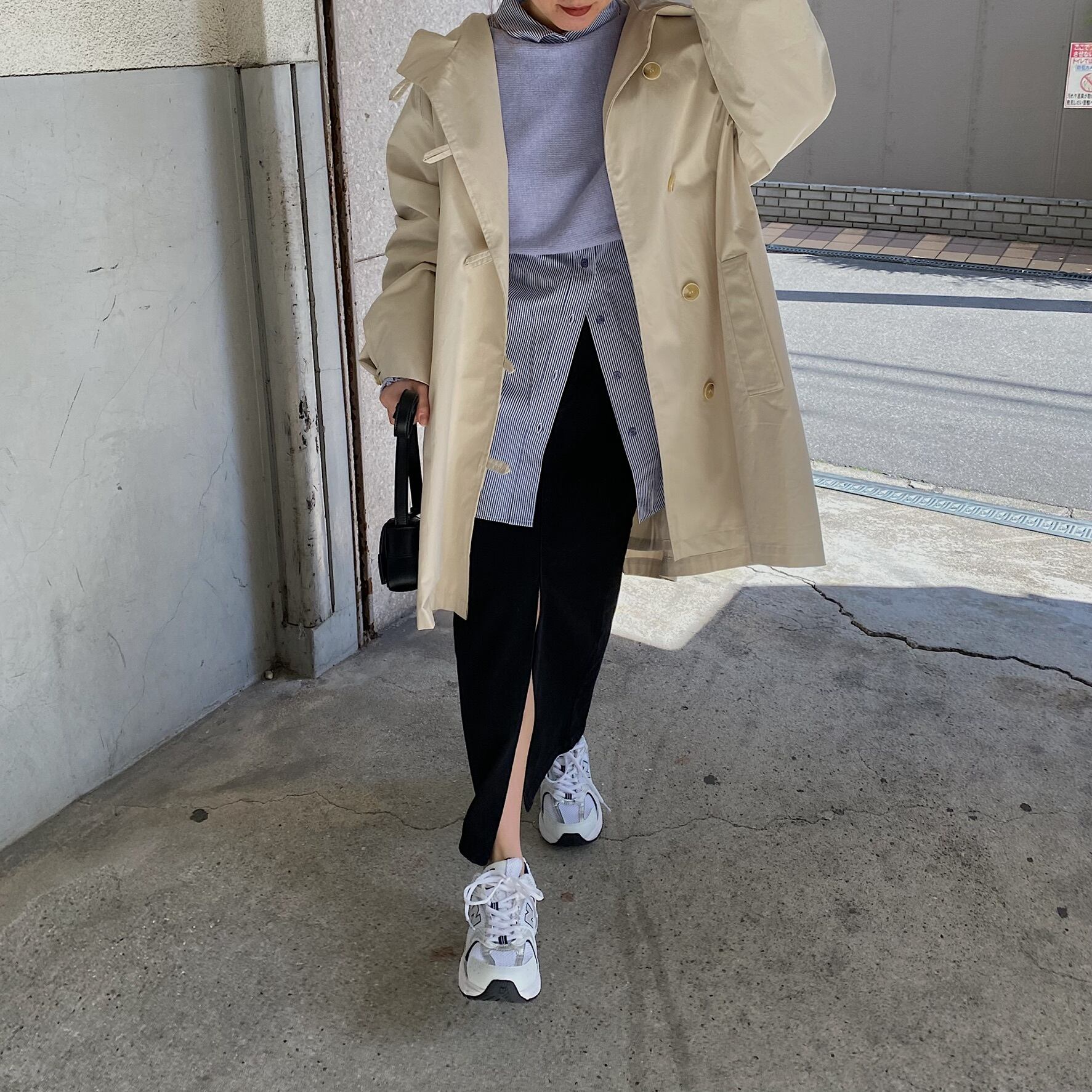 nananamoe トレンチコート back tuck hood trench coat | nananamoe
