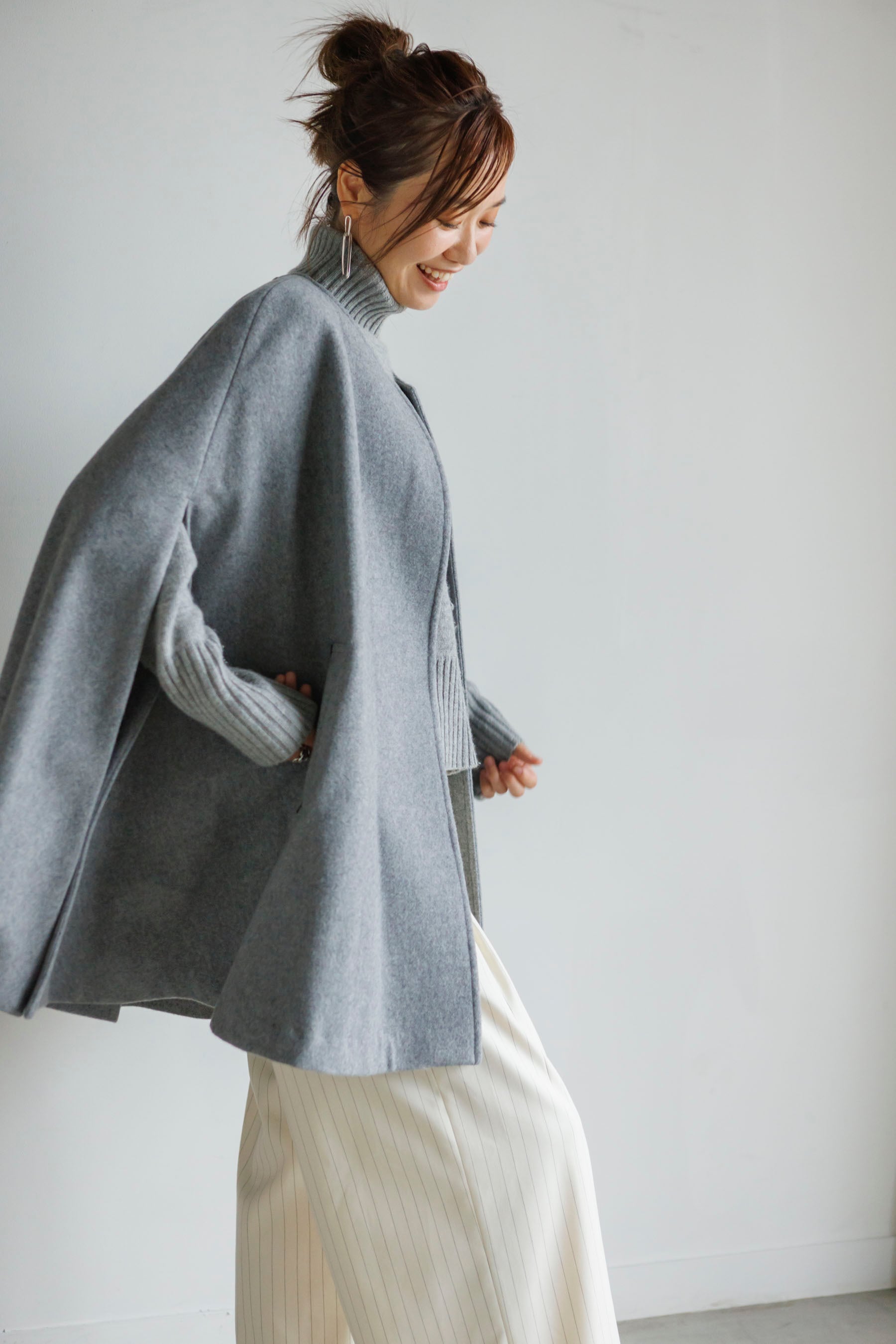 新品タグ付✨ anplegant アンプレガント ポンチョコート ケープコート anplegant