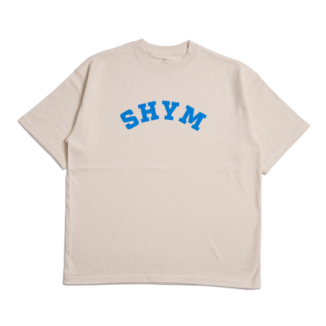 siii "SHYM"  BIG SILHOUETTE TEE NATURAL-BRIGHT BLUE