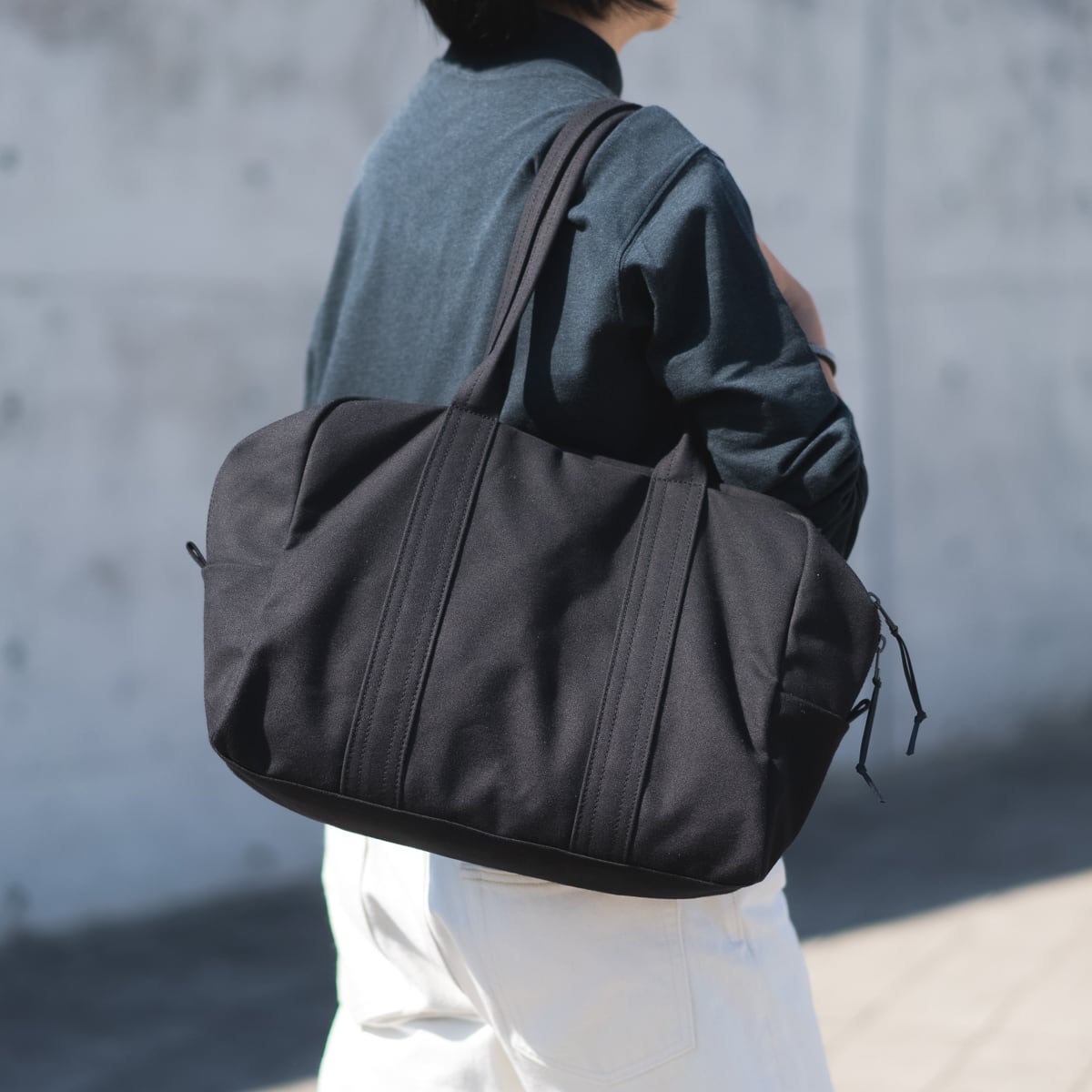 未使用　日乃本帆布　トラベルバッグ　黒　ボストン 帆布のボストンバッグM ブラック | Fuku