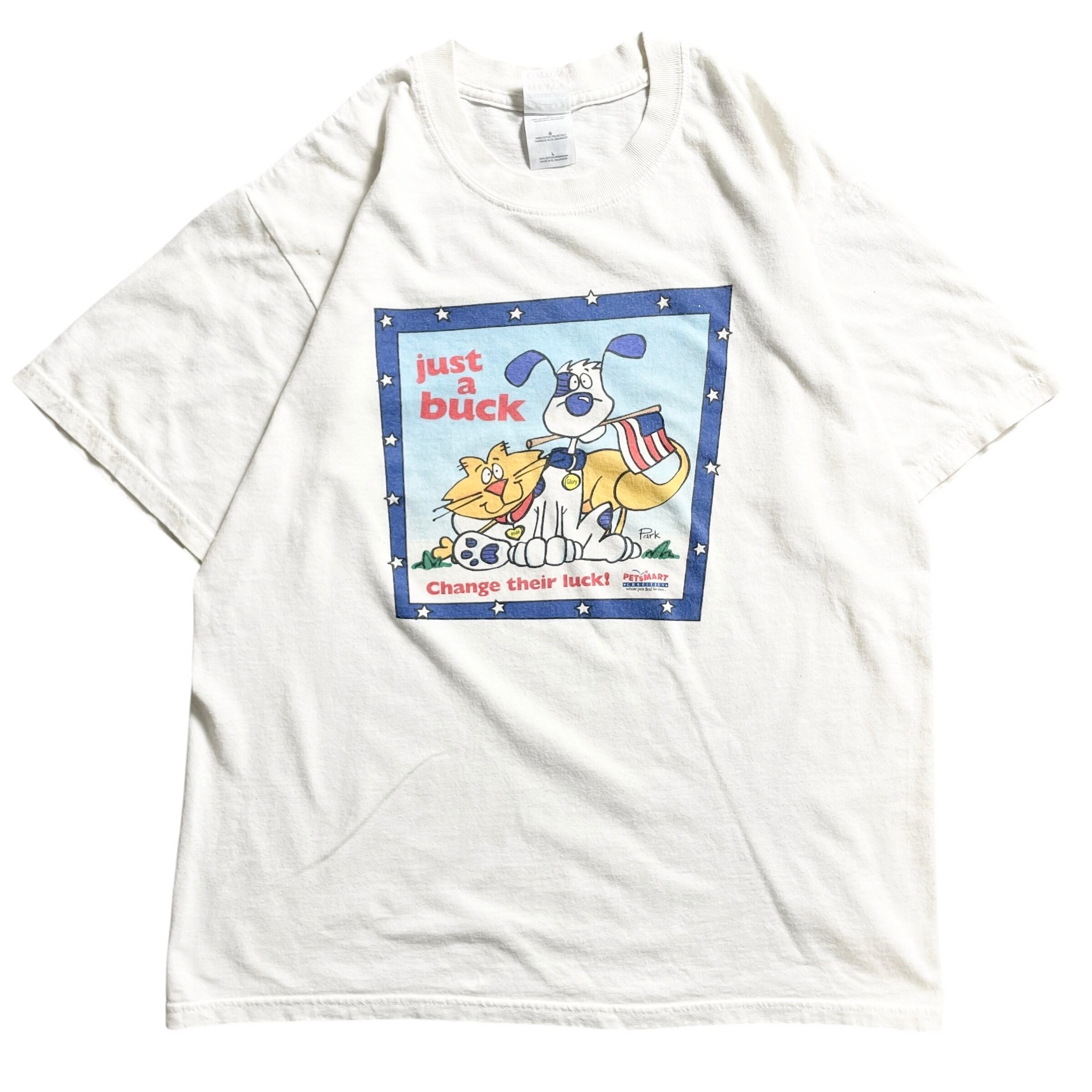 90s USA製 PetSmart アート 広告 vintage T-shirt
