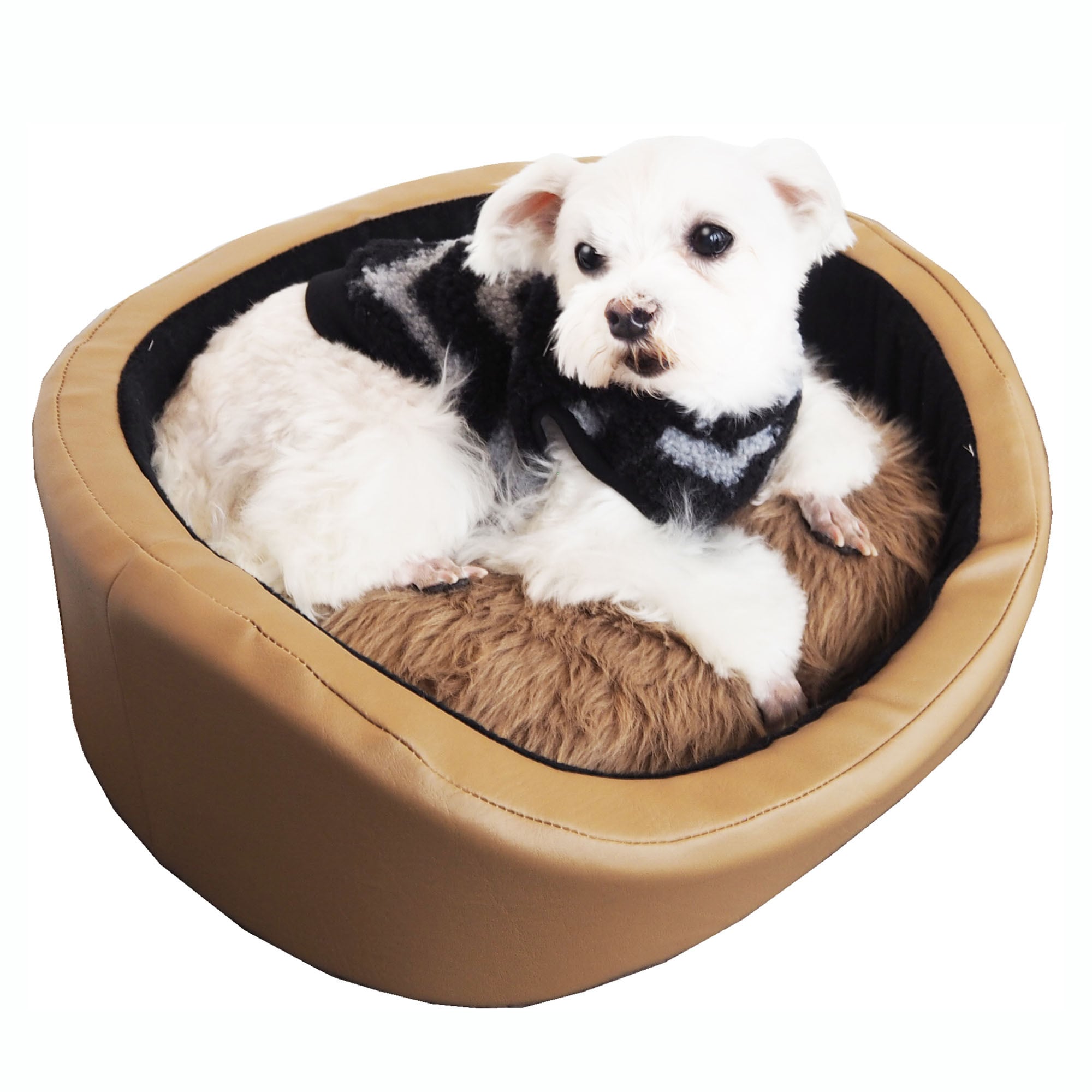 【ドッグウェア】2024ジグザグボアベスト ブラウン/ブラック