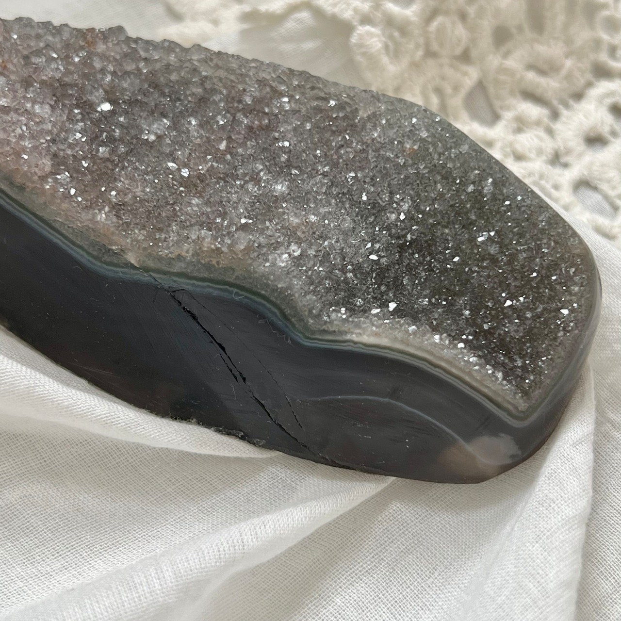 キラキラ細かい結晶が美しいドゥルージーアメジスト4＊アメジストクラスター＊天然石インテリア＊置き物