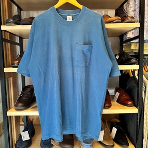Ⓝ 1990'S OLD FRUIT OF THE ROOM BLUE SOLID TEE
