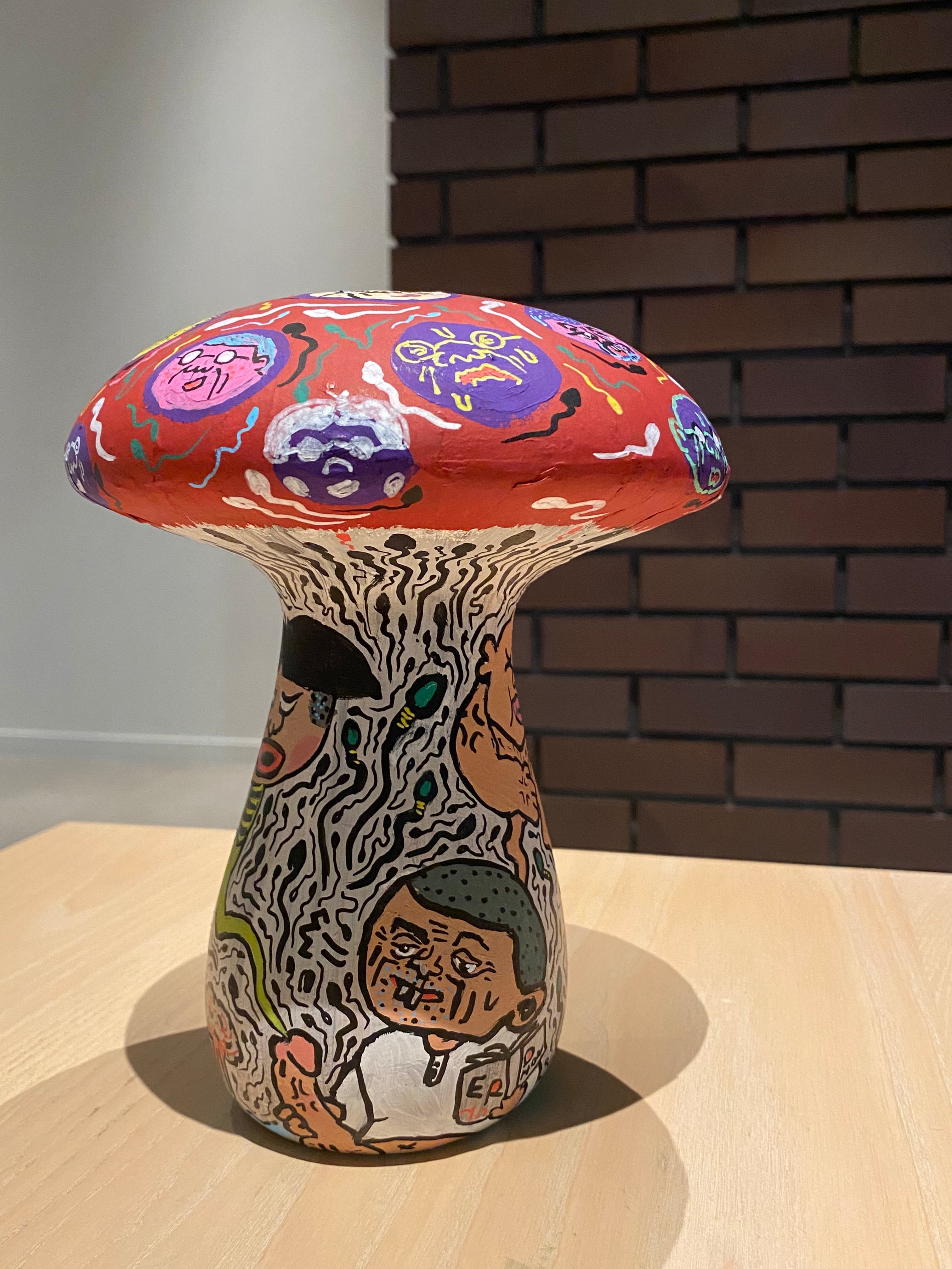 特大サイズ！村田家族精子毒キノコのオブジェ(手描き)血まみれパンダ