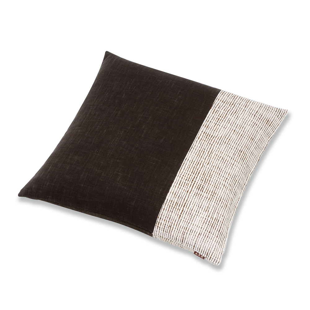 響きあい(パッチワーク) 小座布団(カバーのみ)万筋パッチワーク KN(黒ねず)45×45(クッション対応)